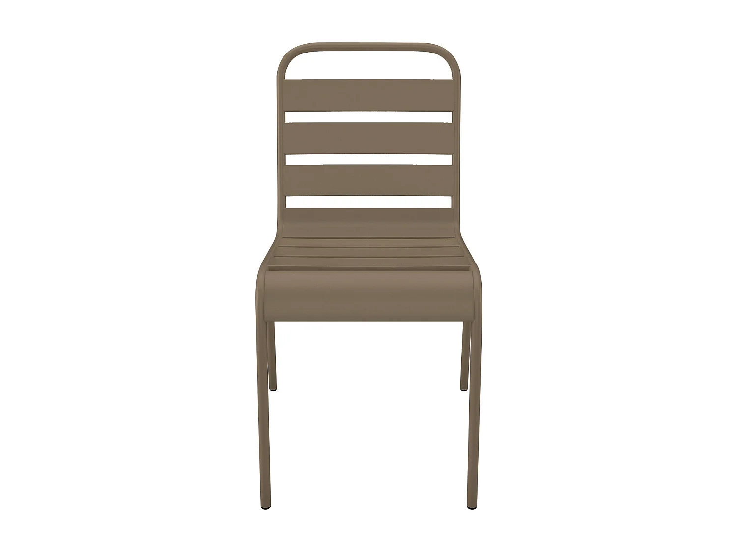 Chaise de jardin empilable en métal - Taupe - MIRMANDE de MYLIA