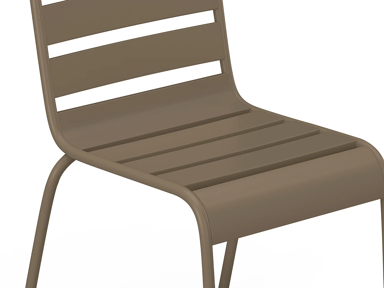 Chaise de jardin empilable en métal - Taupe - MIRMANDE de MYLIA