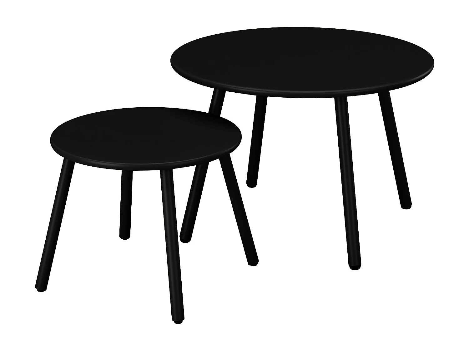 Garten-Beistelltische - Metall - Schwarz - MIRMANDE von MYLIA