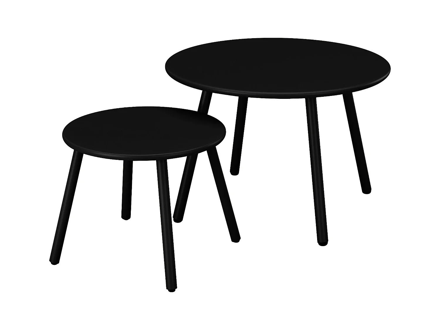 Garten-Beistelltische - Metall - Schwarz - MIRMANDE von MYLIA