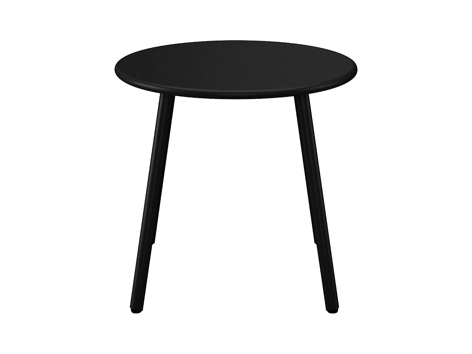 Mesa de apoio de jardim em metal redonda preto - MIRMANDE de MYLIA