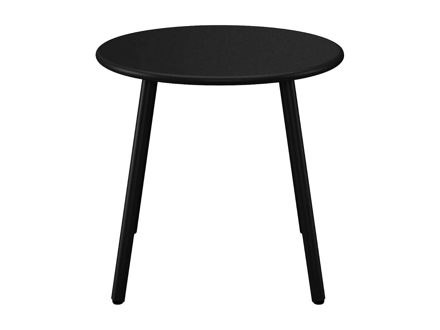 Mesa de apoio de jardim em metal redonda preto - MIRMANDE de MYLIA