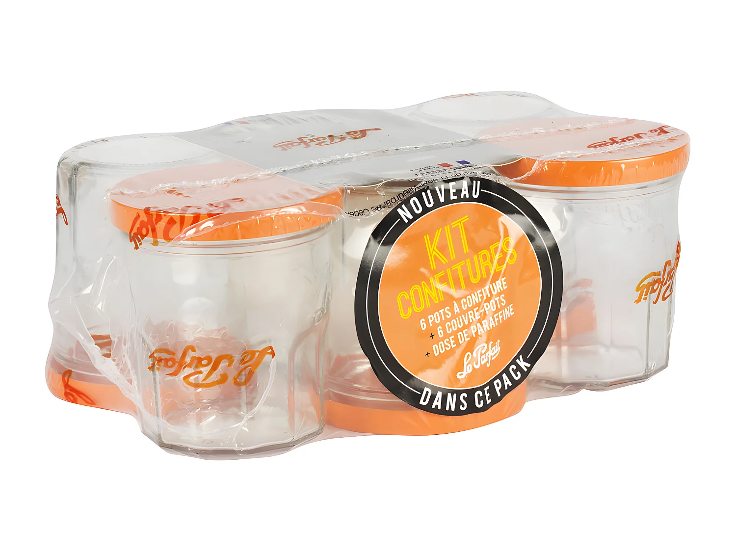 Pack de 6 pots à confiture 324 ml