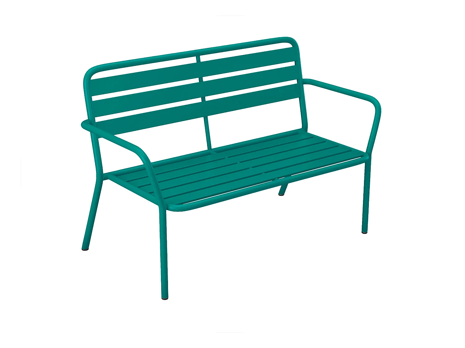 Banc de jardin en métal - Bleu canard - MIRMANDE de MYLIA