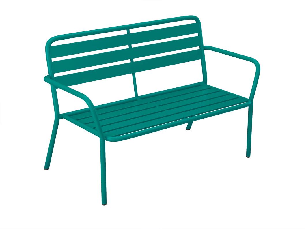 Gartenbank - Metall - Blau - MIRMANDE von MYLIA