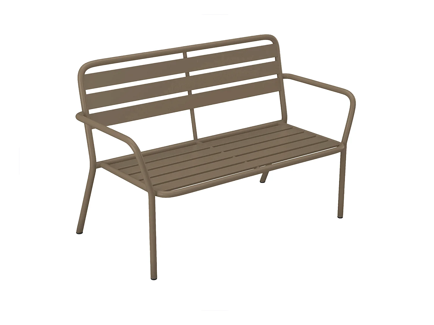 Banc de jardin en métal - Taupe - MIRMANDE de MYLIA