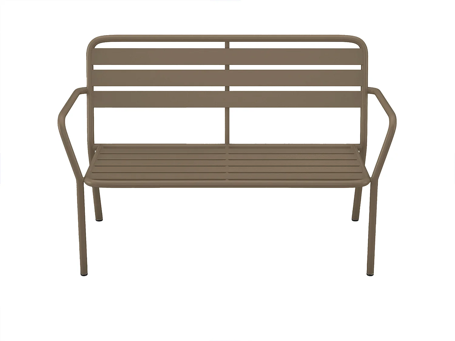 Havebænk i metal - Taupe - MIRMANDE fra MYLIA