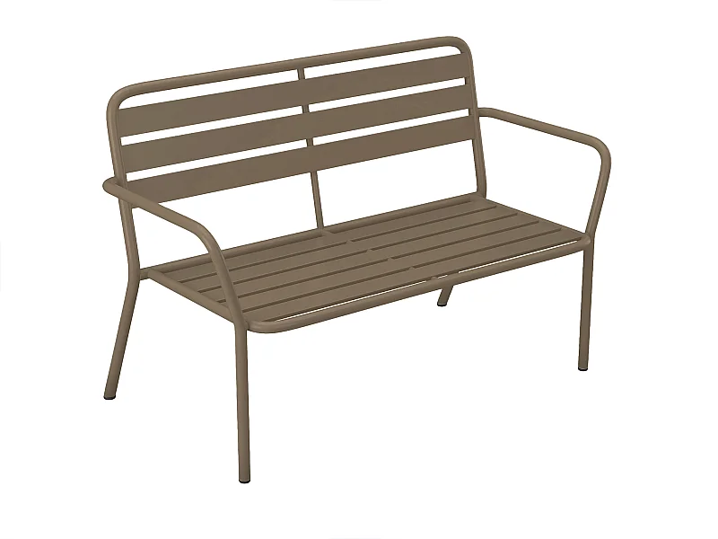 Banc de jardin en métal - Taupe - MIRMANDE de MYLIA
