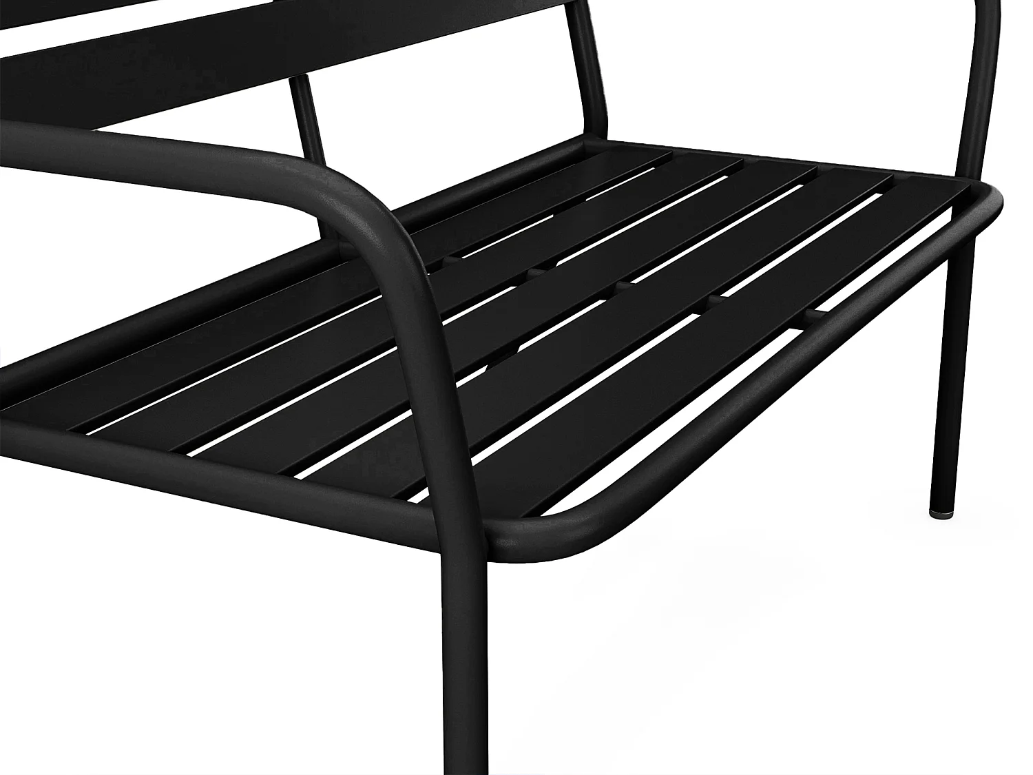 Banc de jardin en métal - Noir - MIRMANDE de MYLIA