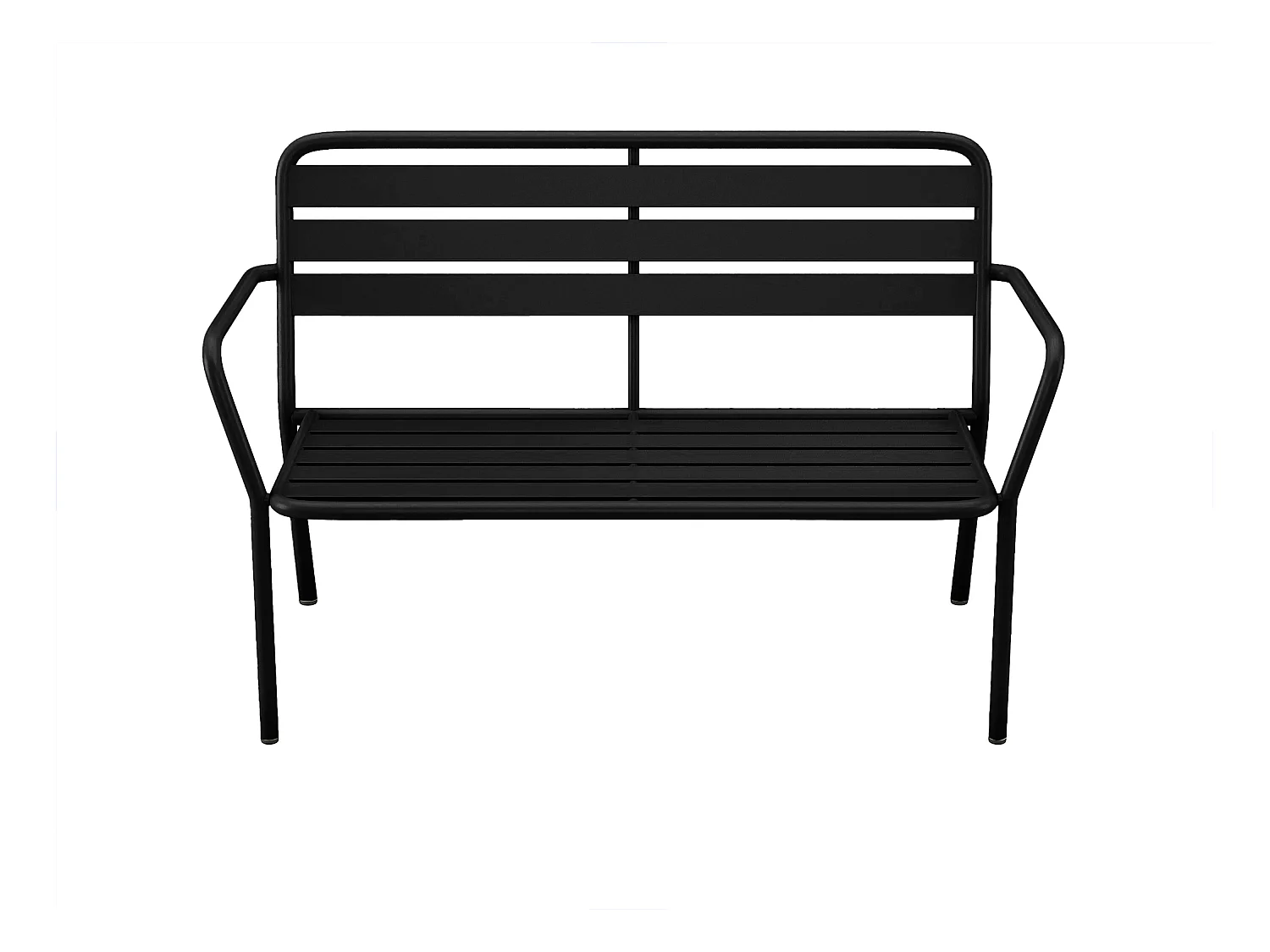 Banc de jardin en métal - Noir - MIRMANDE de MYLIA