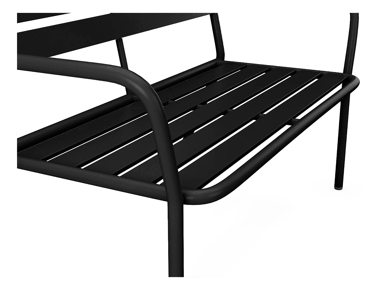 Banc de jardin en métal - Noir - MIRMANDE de MYLIA