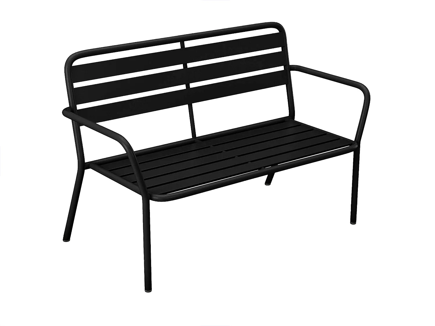 Banc de jardin en métal - Noir - MIRMANDE de MYLIA