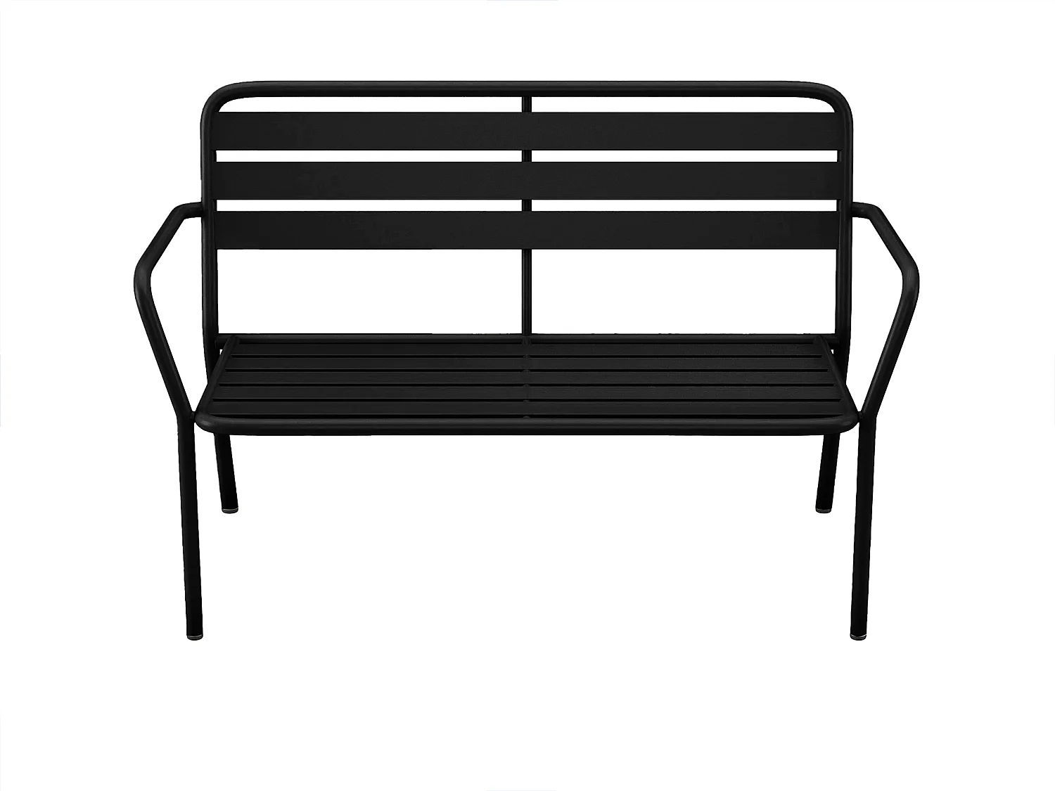 Banc de jardin en métal - Noir - MIRMANDE de MYLIA