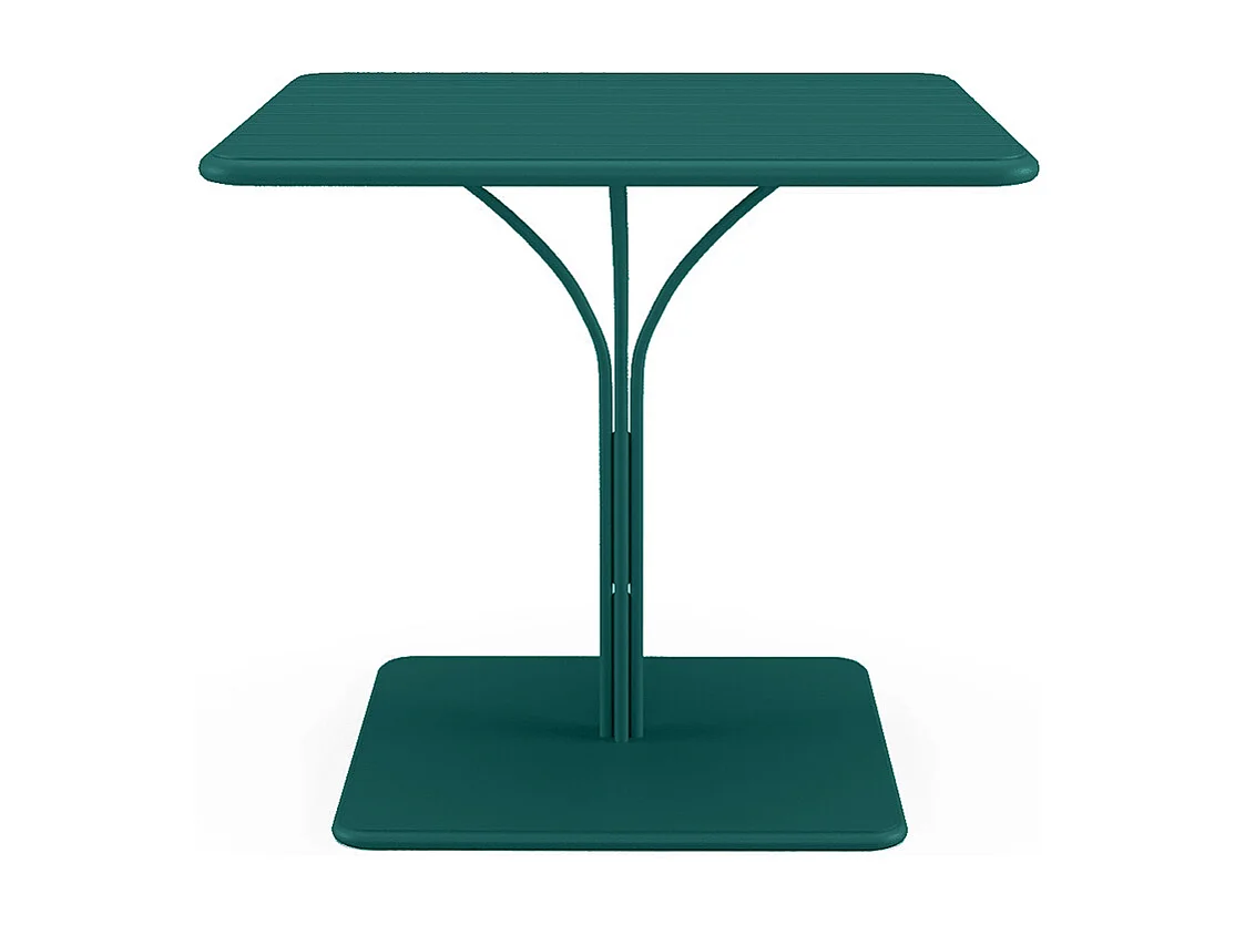 Table de jardin L.80 cm en métal - Bleu canard - MIRMANDE de MYLIA