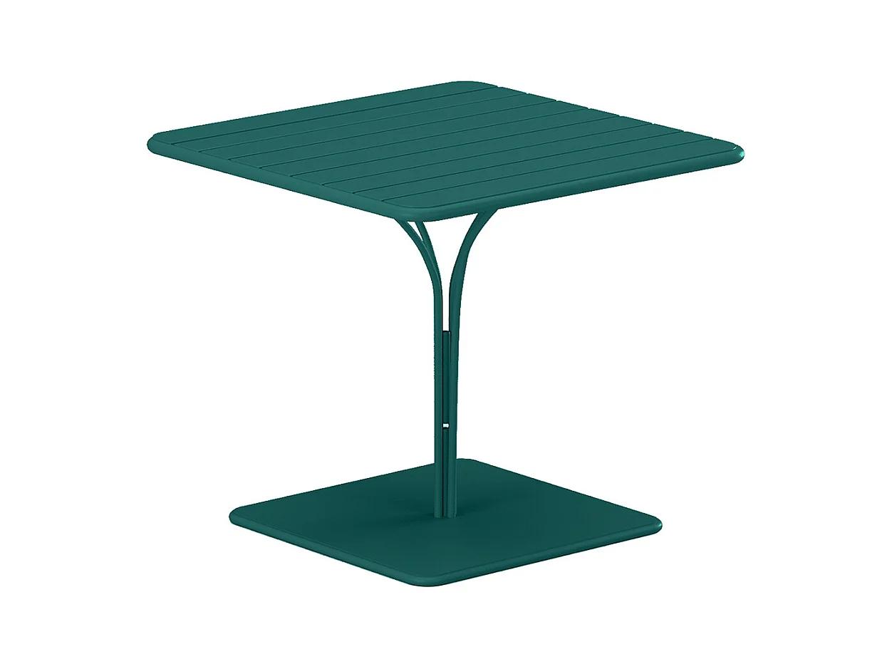 Table de jardin L.80 cm en métal - Bleu canard - MIRMANDE de MYLIA