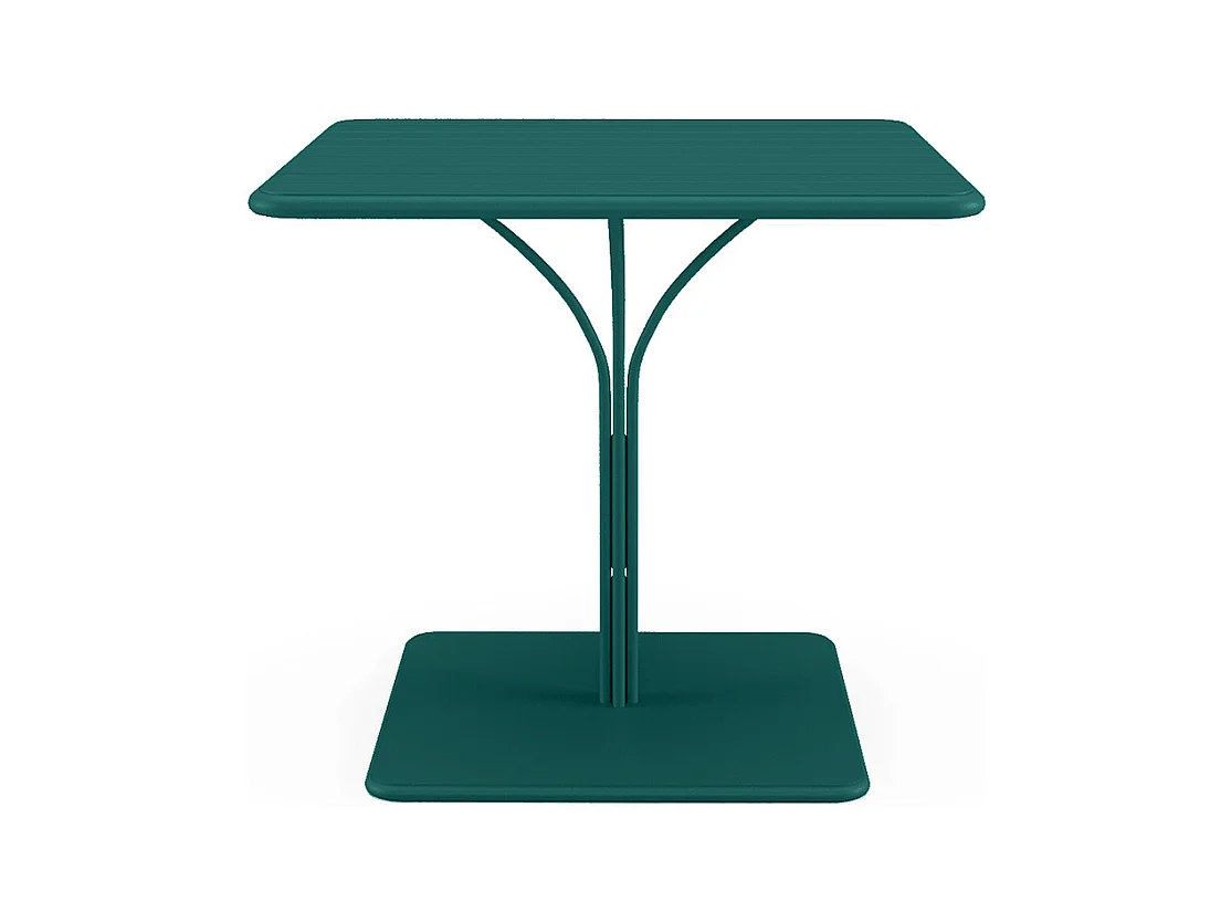 Mesa de jardín de 80 cm de metal - Azul pato - MIRMANDE de MYLIA