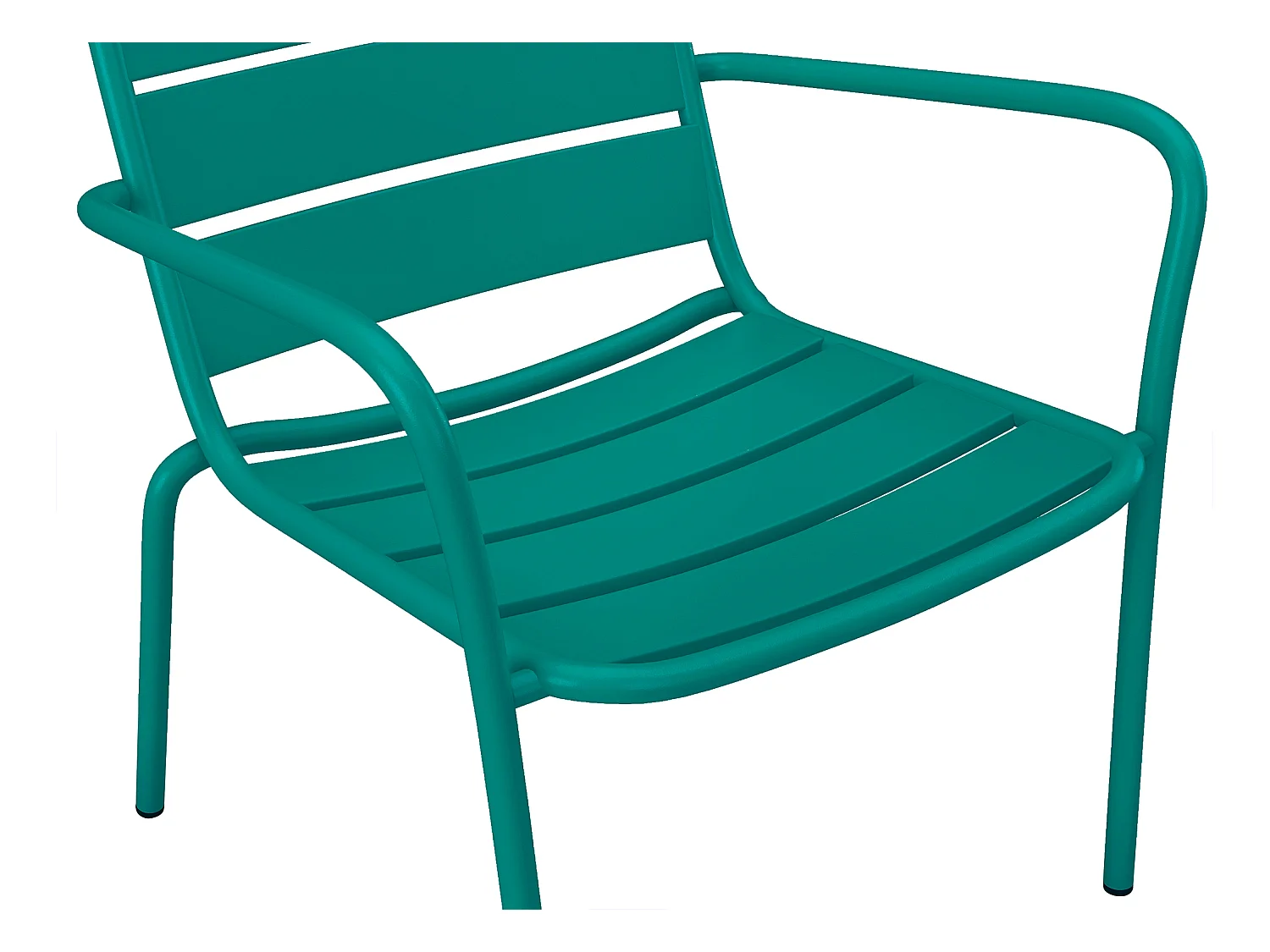 Opstapelbare lage tuinfauteuil van metaal - Blauwgroen - MIRMANDE van MYLIA