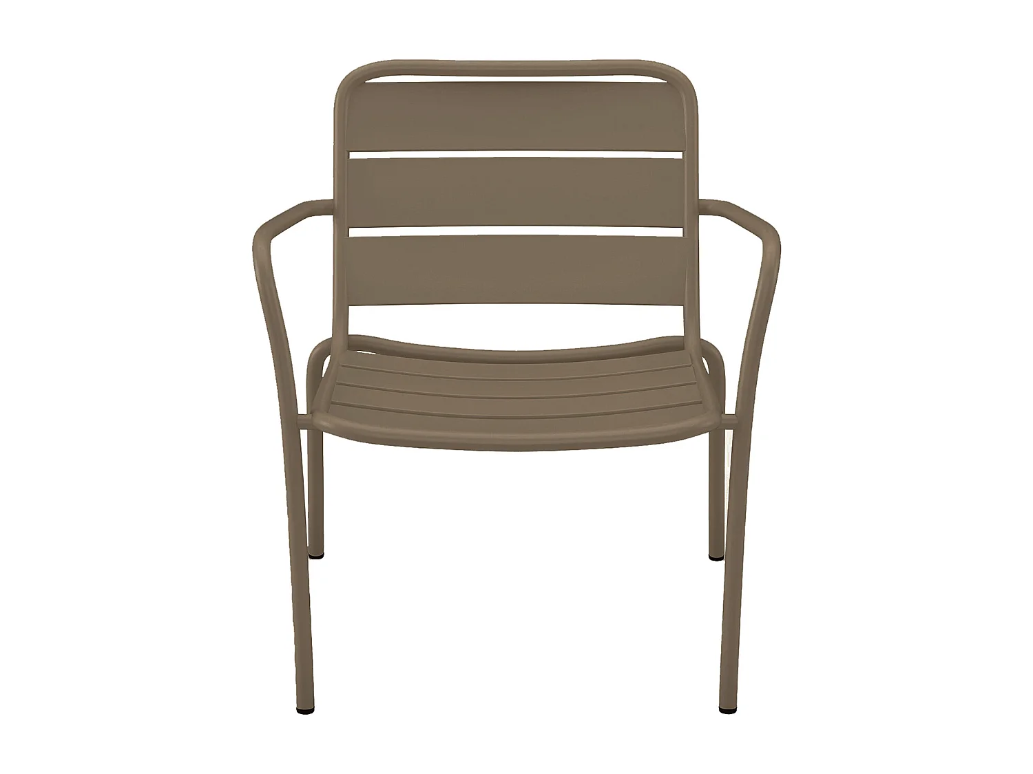 Sillón bajo de jardín apilable de metal - Taupe - MIRMANDE de MYLIA