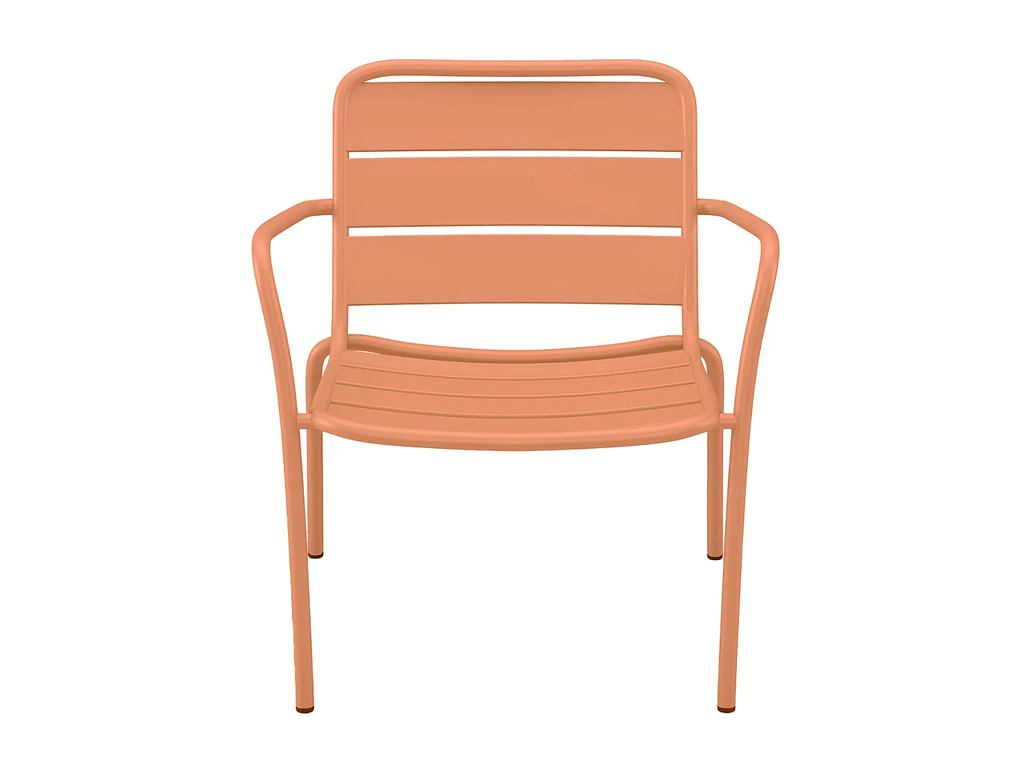 Gartensessel niedrig & stapelbar - Metall - Hellorange - MIRMANDE von MYLIA