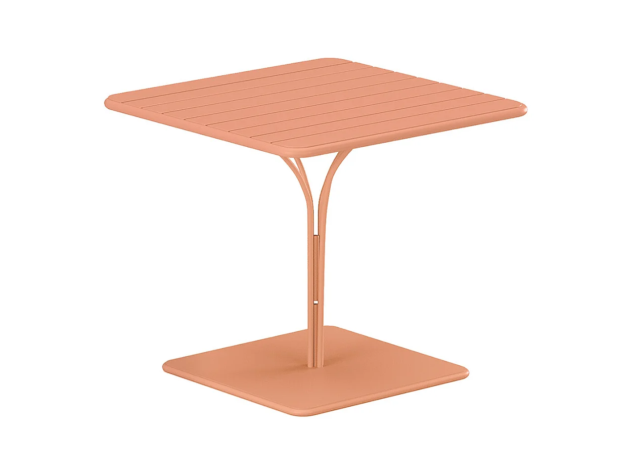 Table de jardin L.80 cm en métal - Orange clair - MIRMANDE de MYLIA
