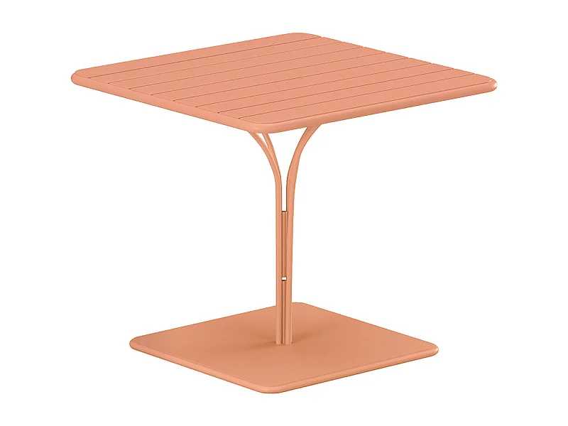 Table de jardin L.80 cm en métal - Orange clair - MIRMANDE de MYLIA
