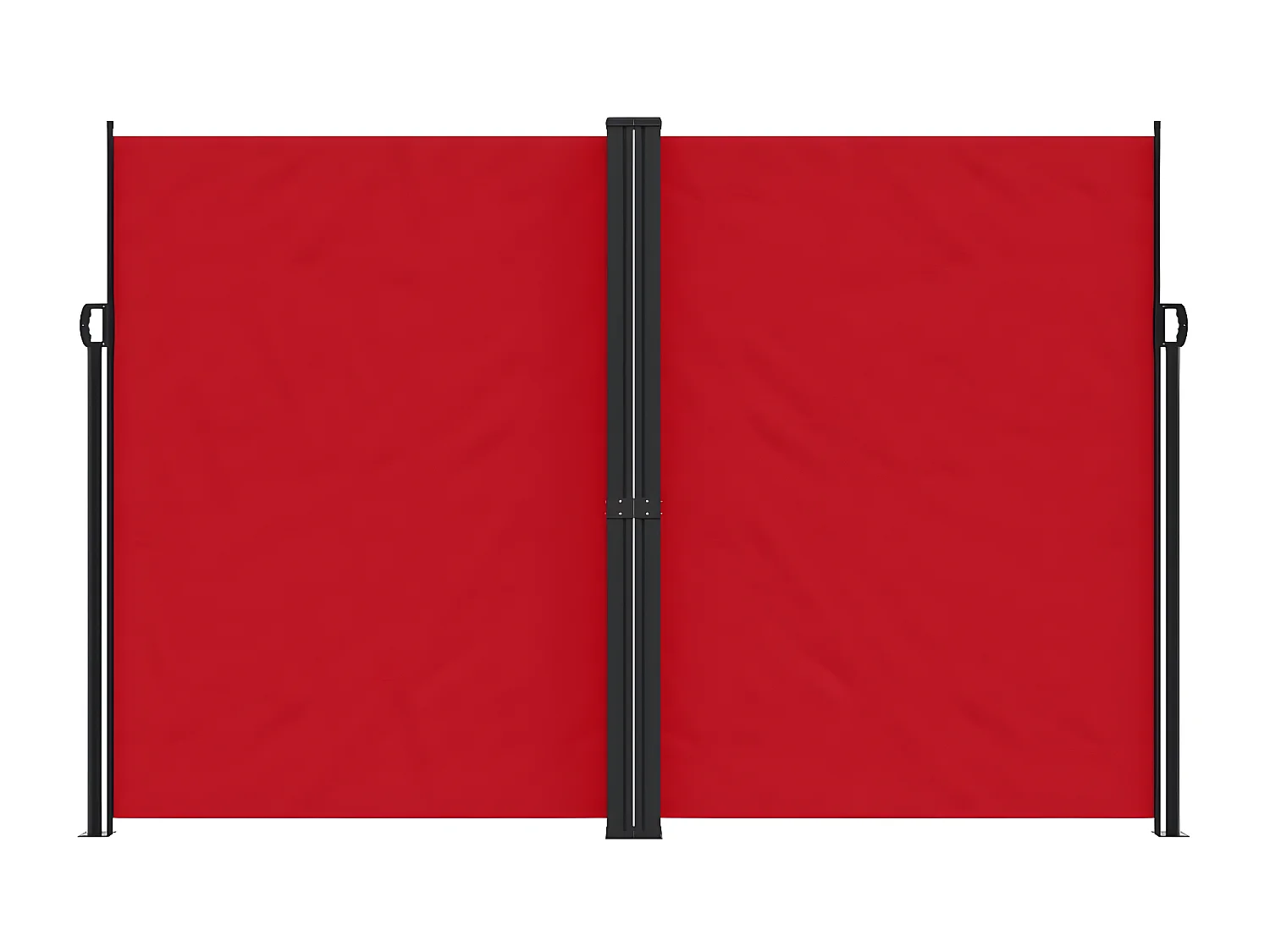 Auvent latéral rétractable rouge 220x600 cm