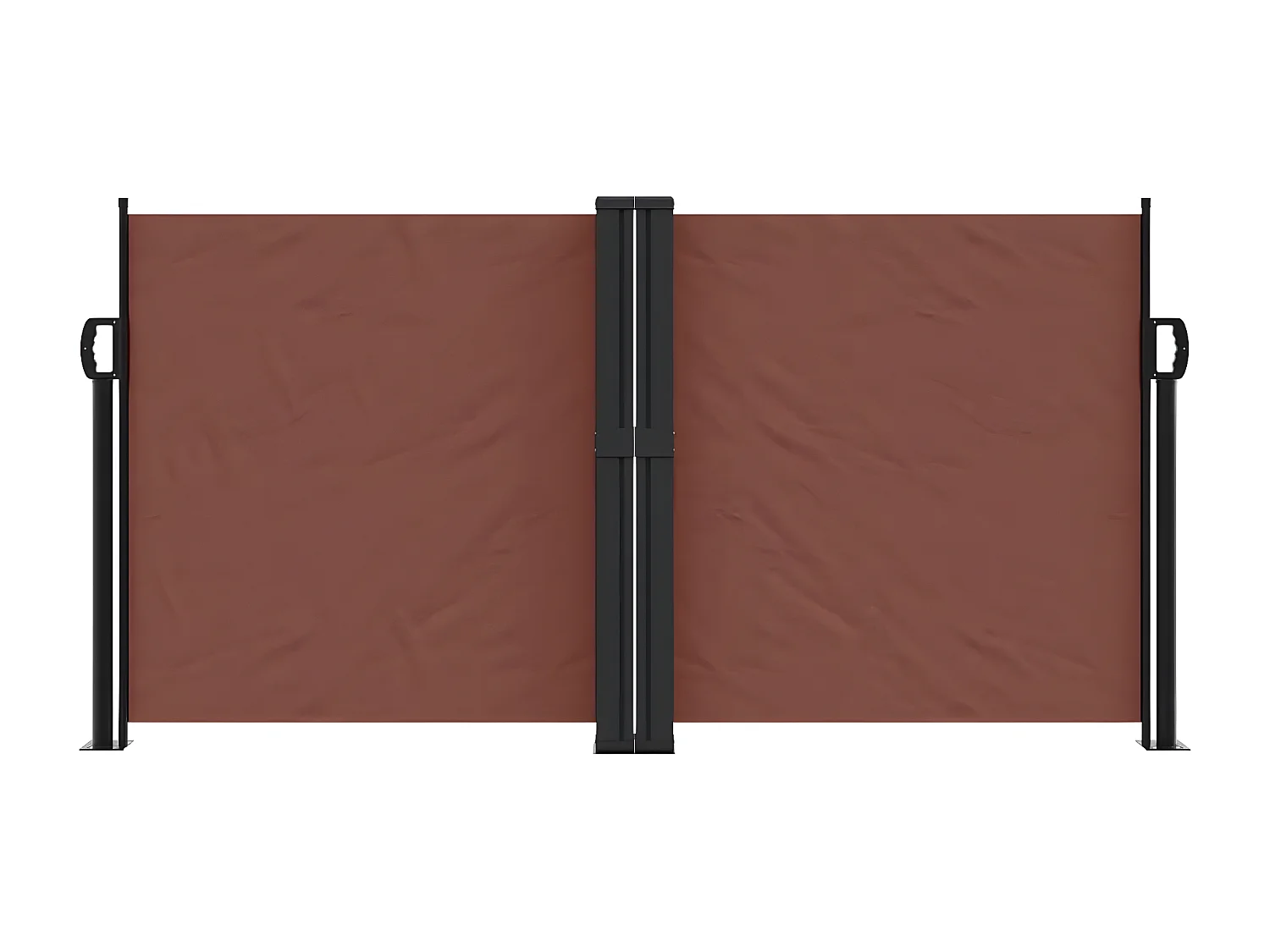 Auvent latéral rétractable marron 120x600 cm