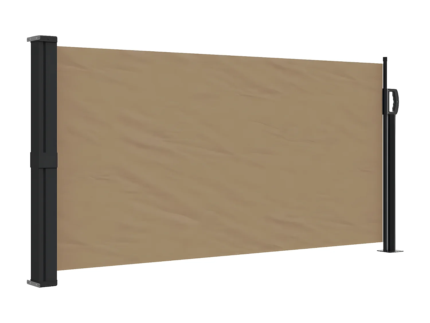 Auvent latéral rétractable taupe 100x500 cm