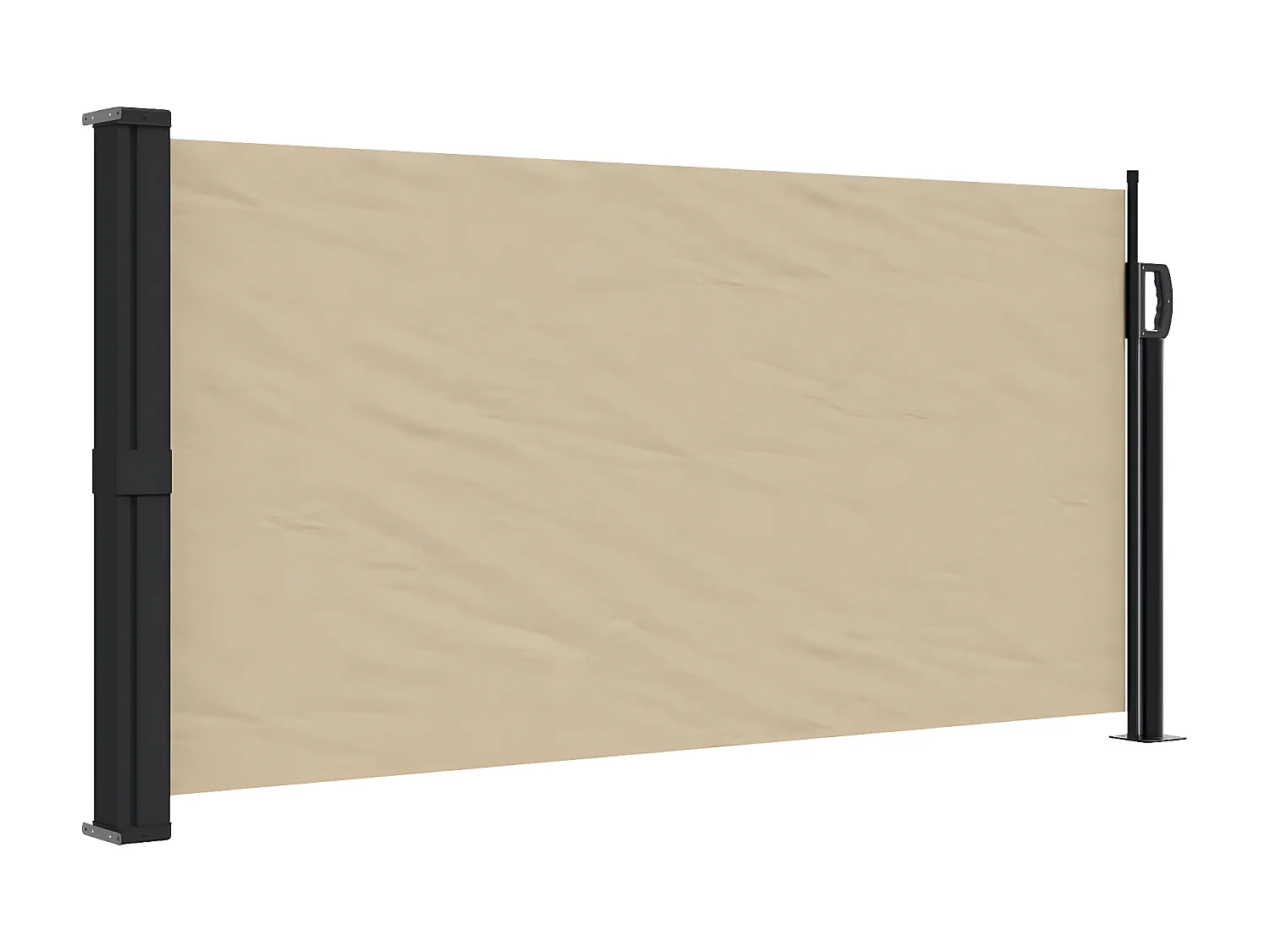 Auvent latéral rétractable beige 100x500 cm