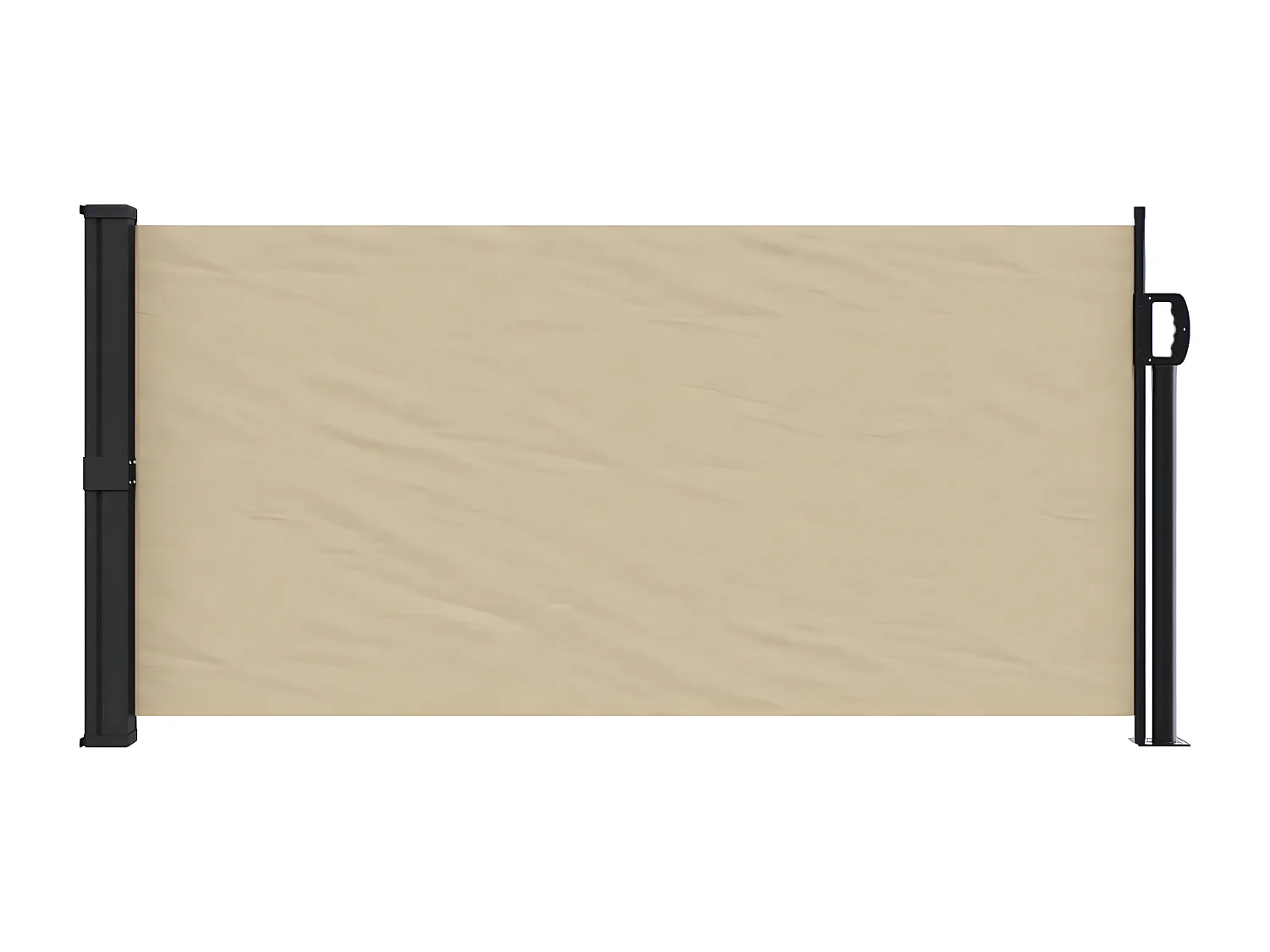 Auvent latéral rétractable beige 100x500 cm