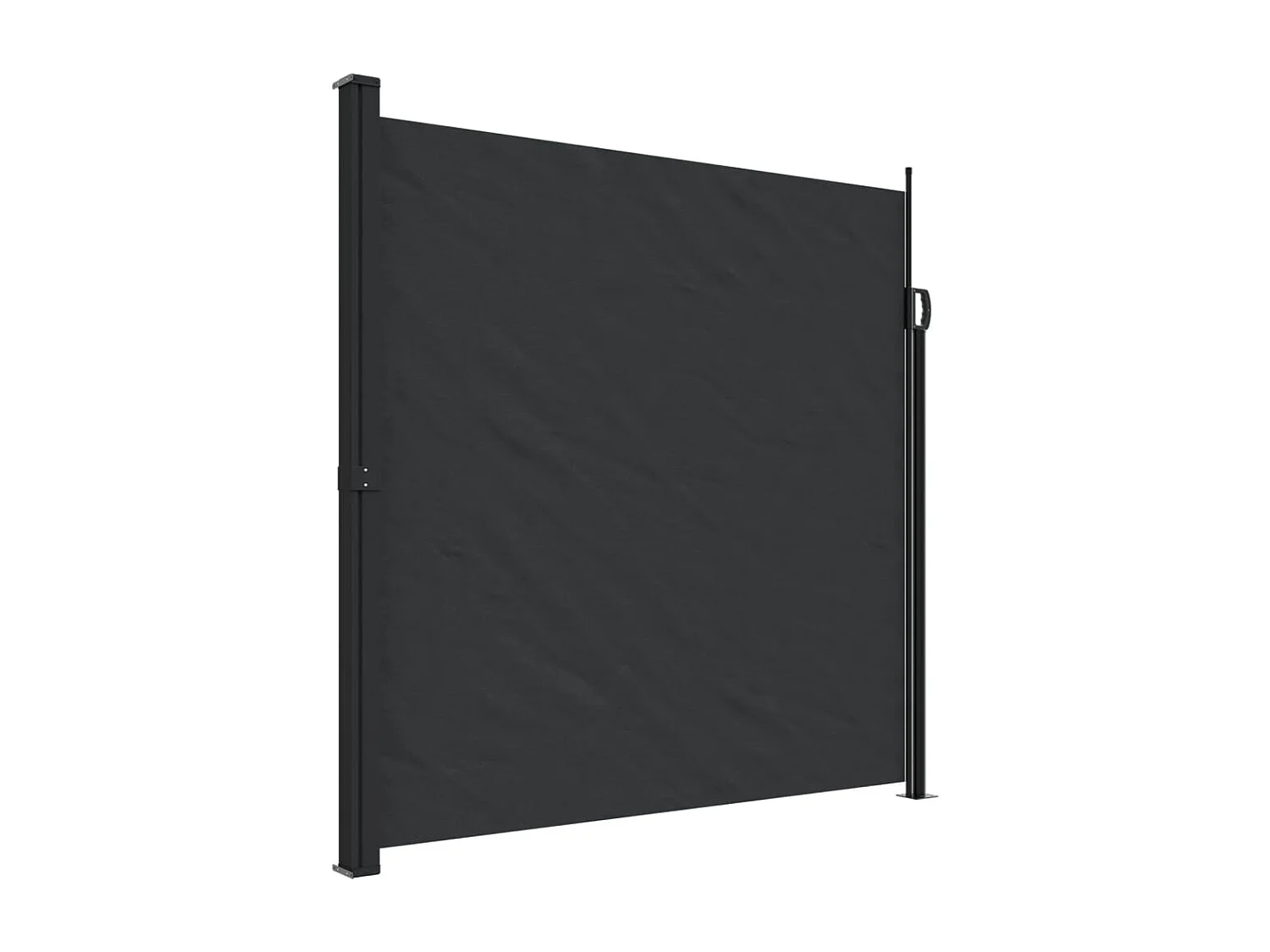 Toldo lateral retráctil negro 200x600 cm