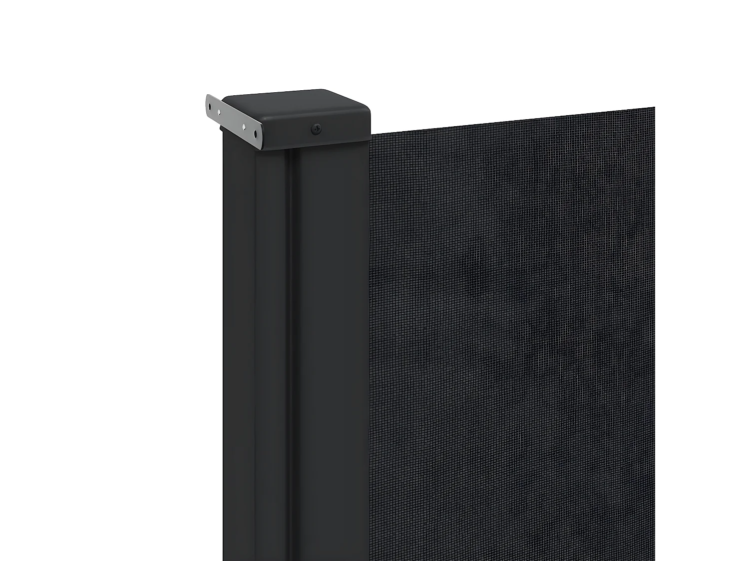 Toldo lateral retráctil negro 200x600 cm