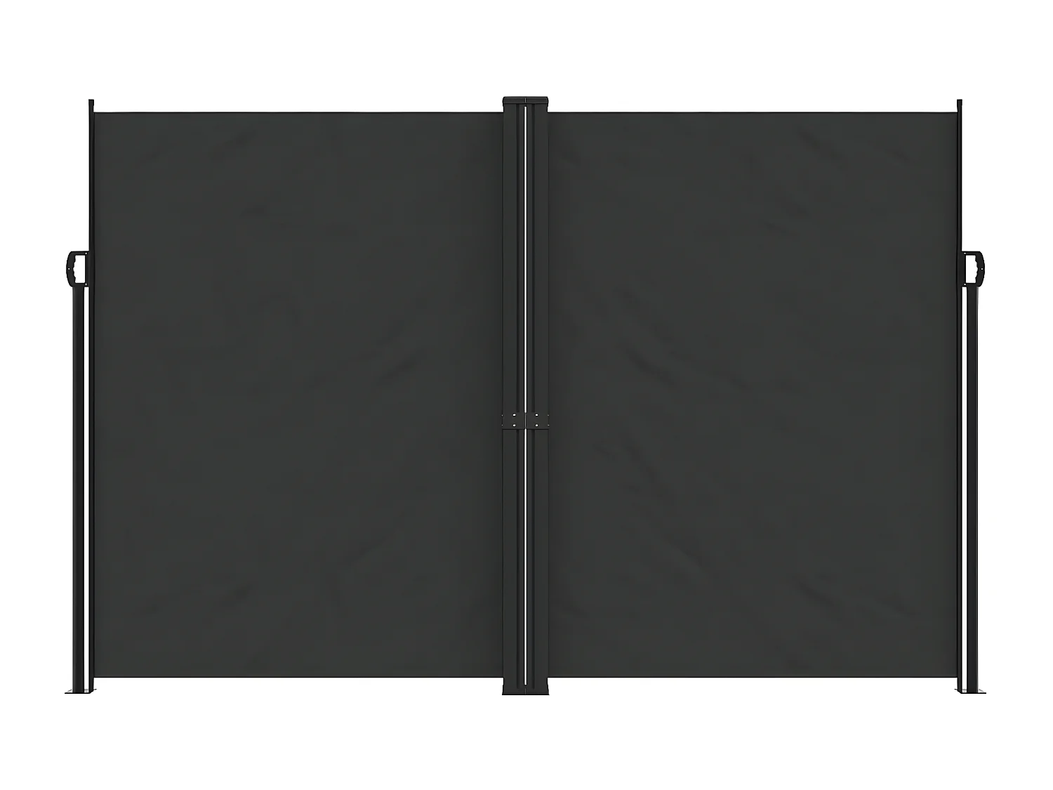 Auvent latéral rétractable noir 220x600 cm