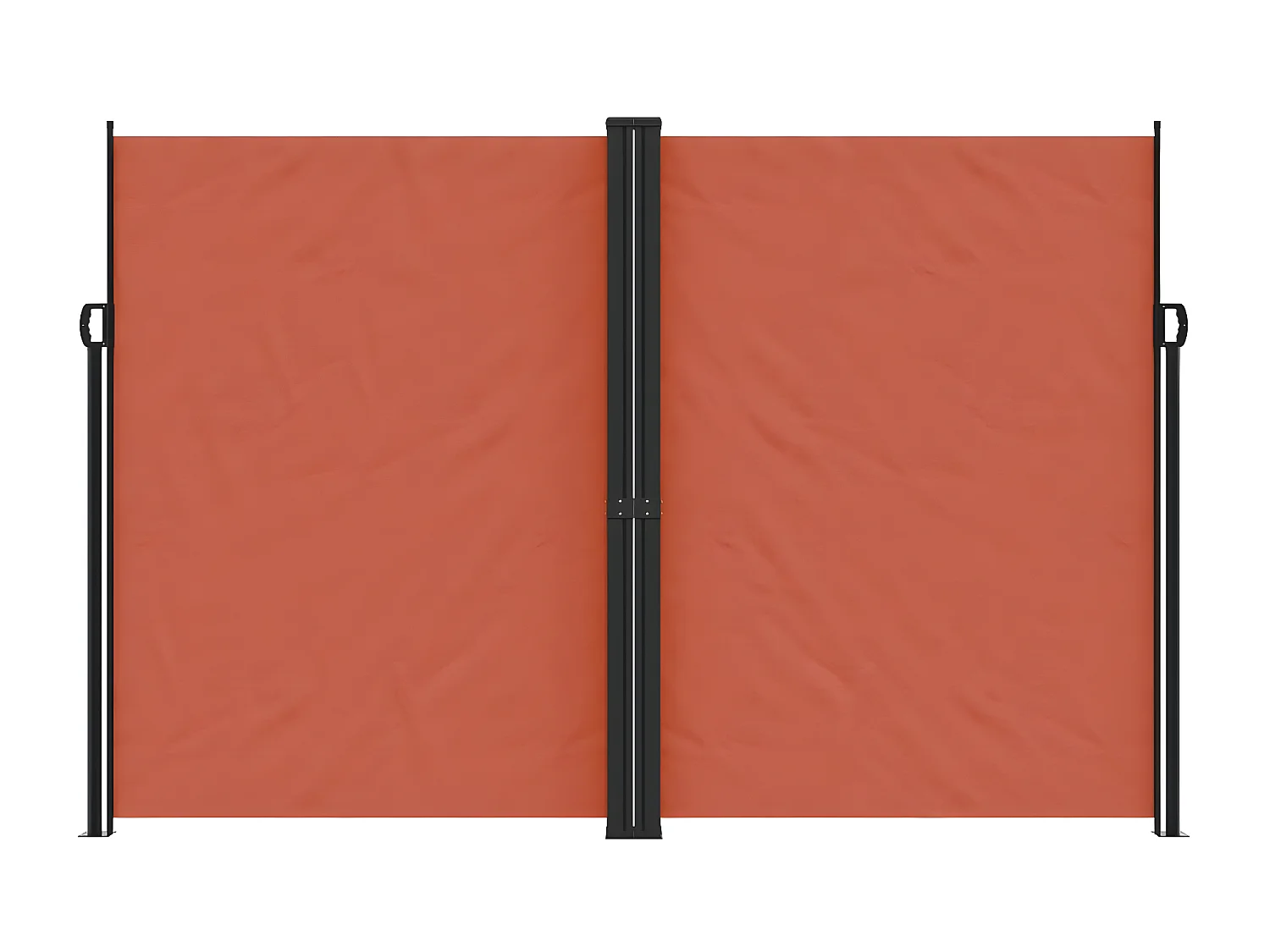 Auvent latéral rétractable terre cuite 220x600 cm