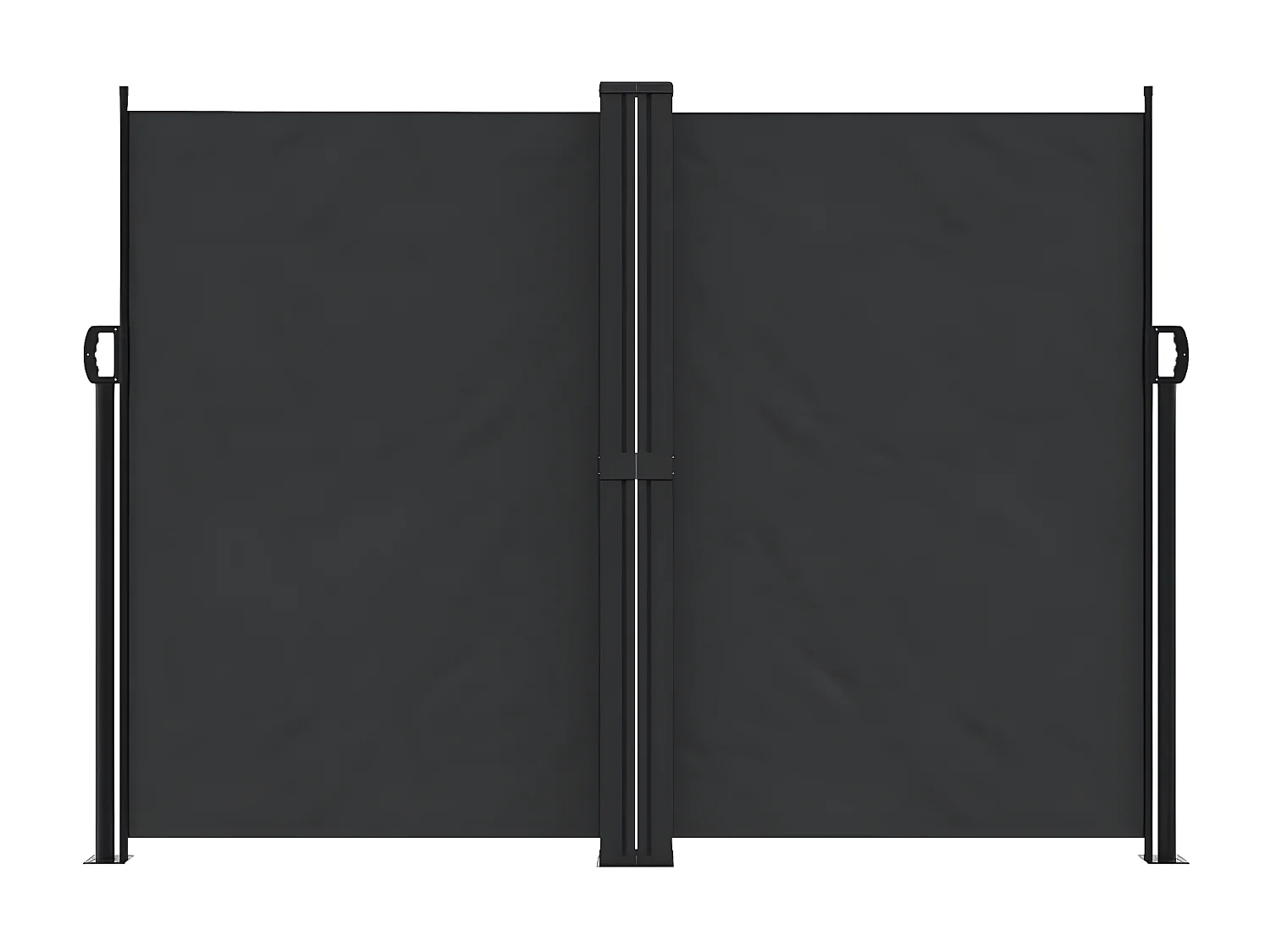 Auvent latéral rétractable noir 180x600 cm