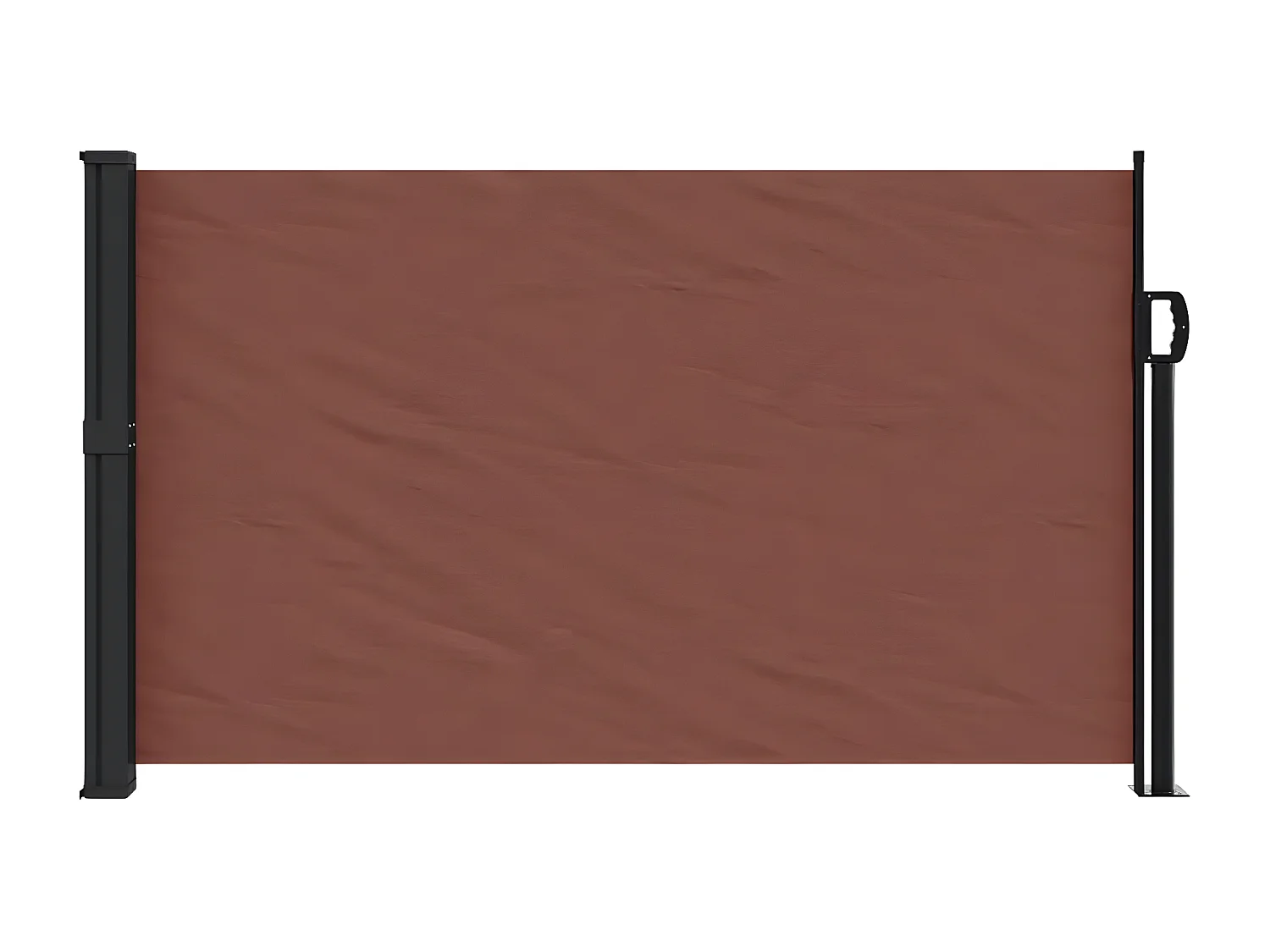 Auvent latéral rétractable marron 120x600 cm