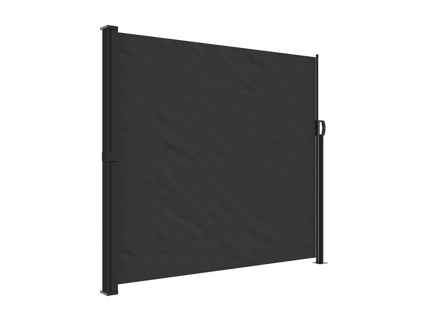 Toldo lateral retrátil 180x600 cm preto