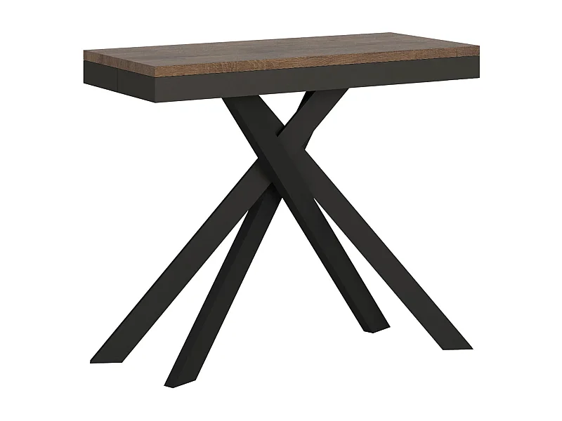 Consola extensible 90x40/300 cm Krack Evolution nogal estructura antracita