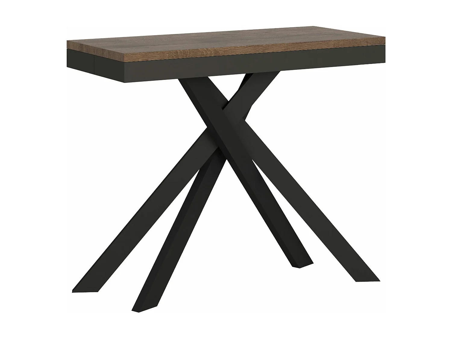 Consola extensible 90x40/300 cm Krack Evolution nogal estructura antracita