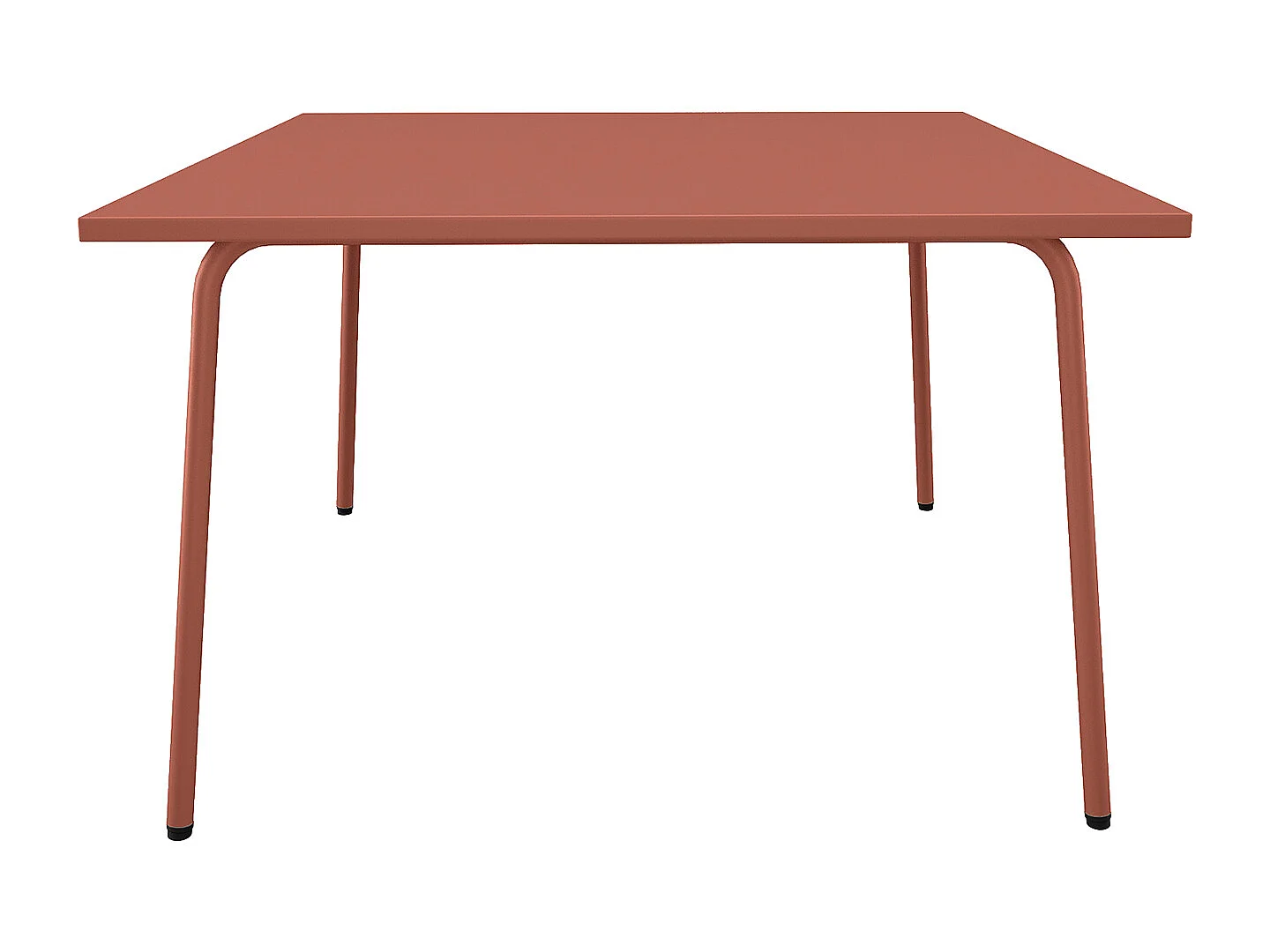 Mesa de jardín cuadrada de 120 cm en metal - Terracota - MIRMANDE de MYLIA
