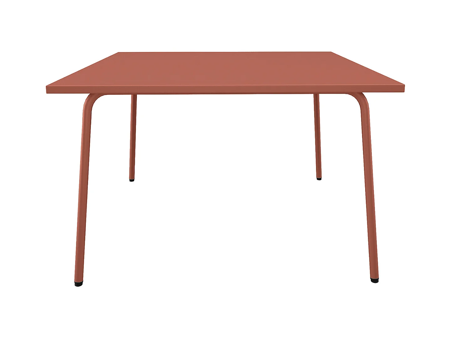 Table de jardin carrée L.120 cm en métal - Terracotta - MIRMANDE de MYLIA