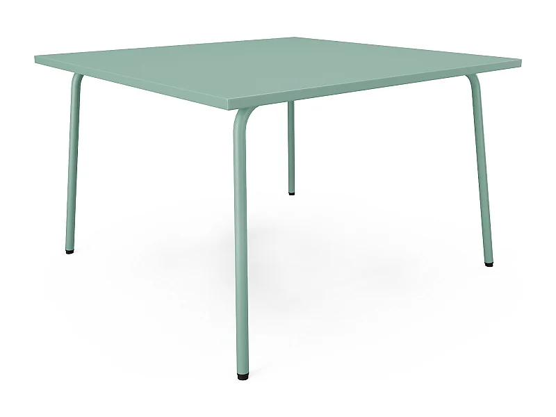 Mesa de jardín cuadrada de 120 cm de metal - Verde almendra - MIRMANDE de MYLIA