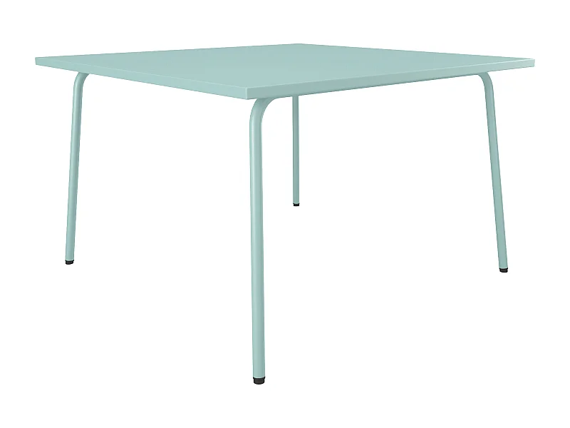 Table de jardin carrée L.120 cm en métal - Vert amande - MIRMANDE de MYLIA