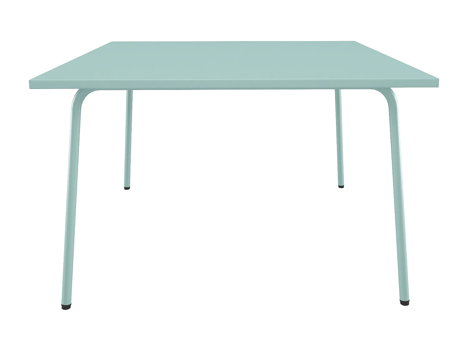 Tavolo da giardino quadrato L.120 cm in metallo - Verde mandorla - MIRMANDE di MYLIA