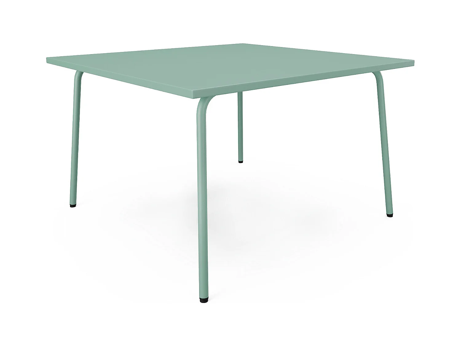 Table de jardin carrée L.120 cm en métal - Vert amande - MIRMANDE de MYLIA