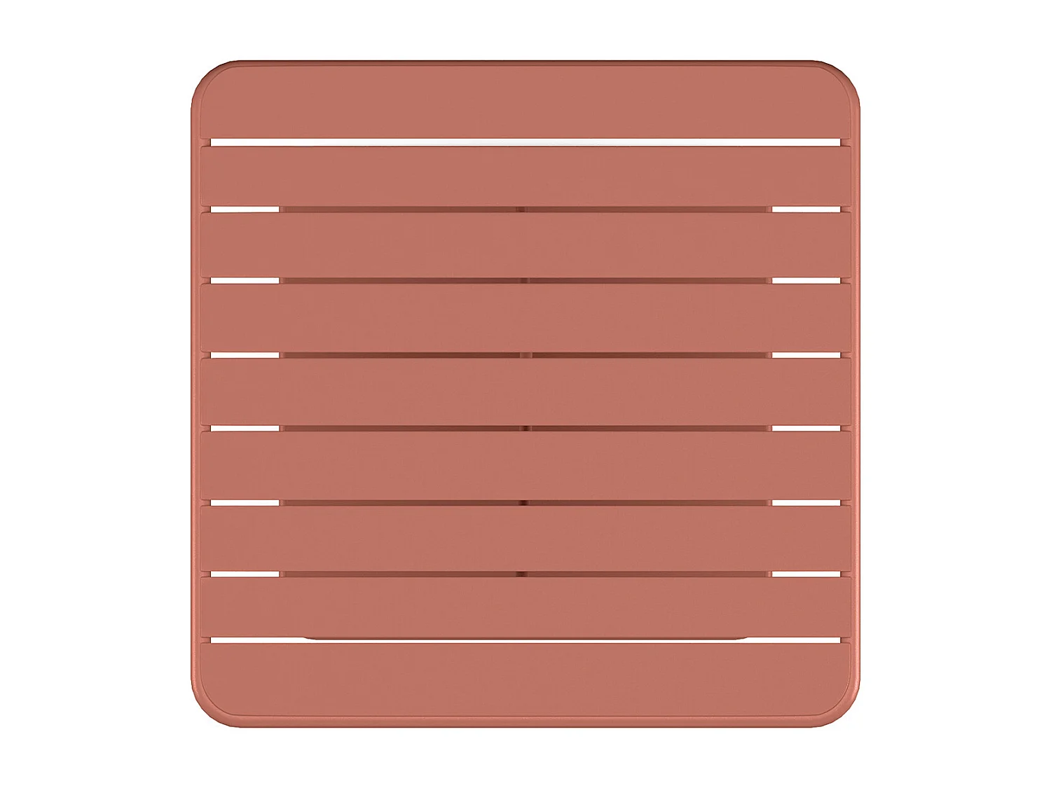 Metalen tuintafel L80 cm - Terracotta - MIRMANDE van MYLIA