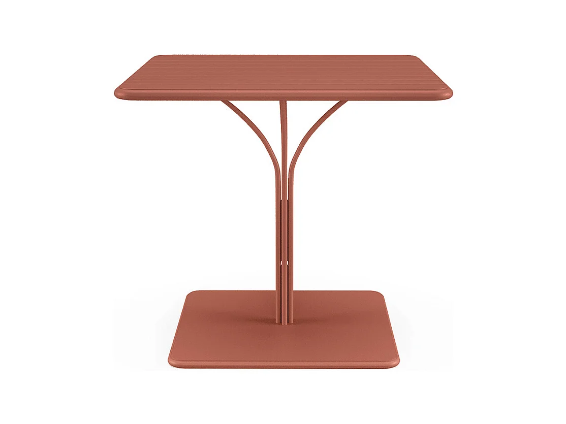 Mesa de jardín de 80 cm de metal - Terracota - MIRMANDE de MYLIA