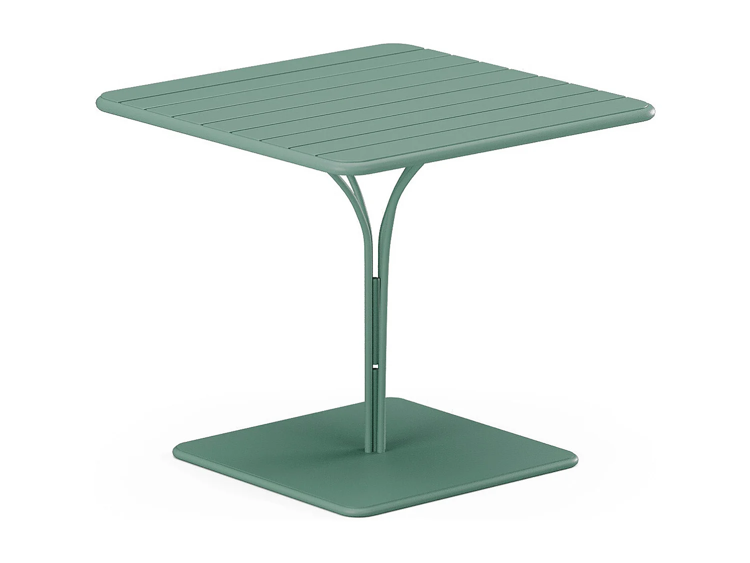 Tavolo da giardino L.80 cm in metallo - Verde mandorla - MIRMANDE di MYLIA