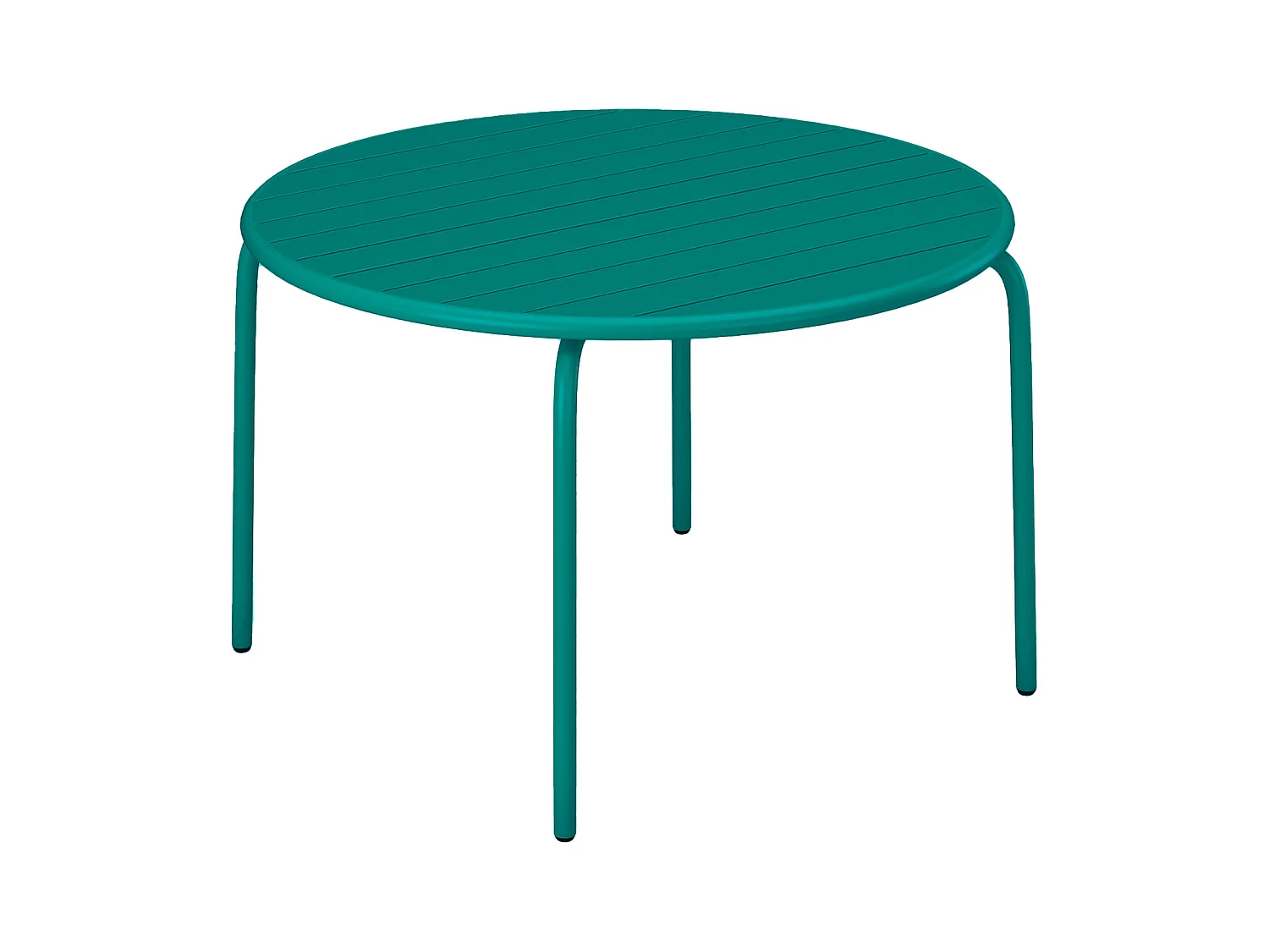 Tavolo da giardino tondo D.110 cm in Metallo Verde Petrolio  - MIRMANDE di MYLIA