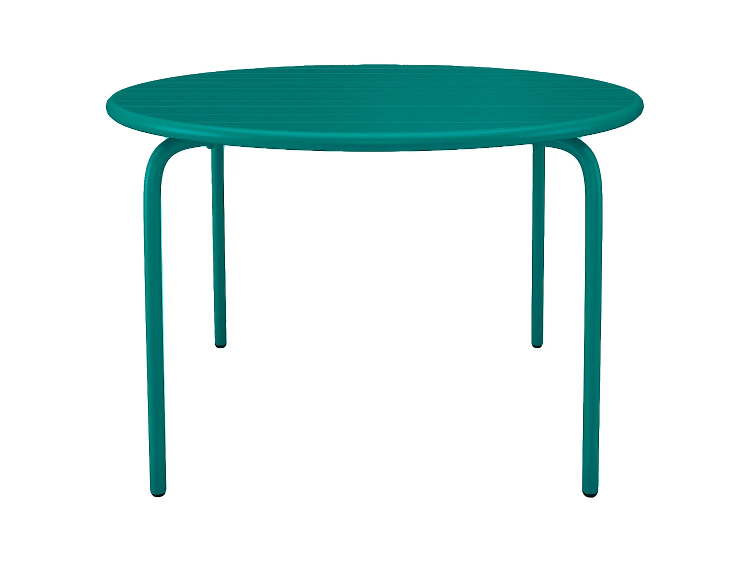 Ronde tuintafel D110 cm van metaal - Blauwgroen - MIRMANDE van MYLIA